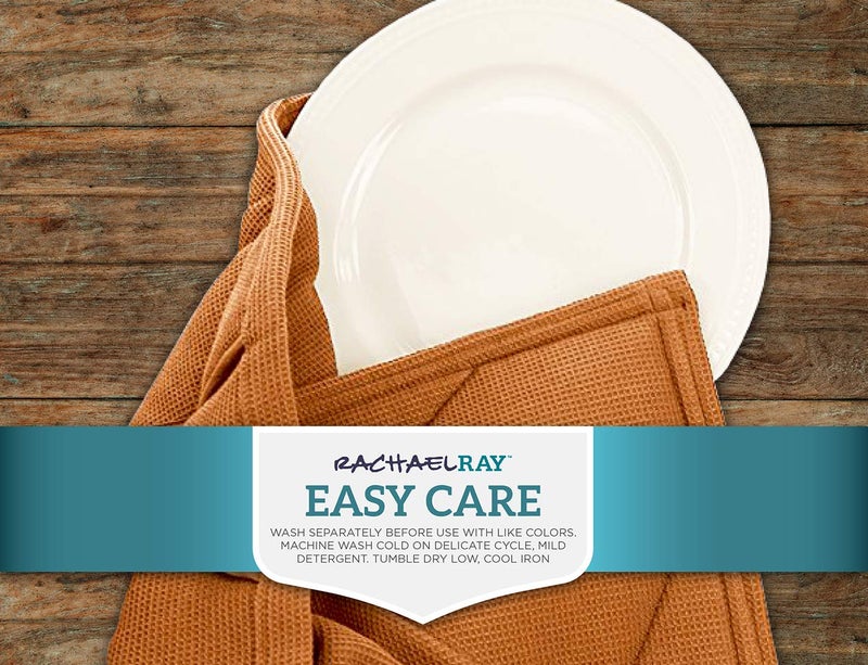 Rachael Ray Kitchen Towel, Oven Glove Moppine - 2-in-1 Ultra Absorbent Kitchen Towels with Heat Resistant Padded Pockets Like Pot Holders and Oven Mitts to Handle Hot Cookware - Burnt Orange, 2 Pack - Image 4